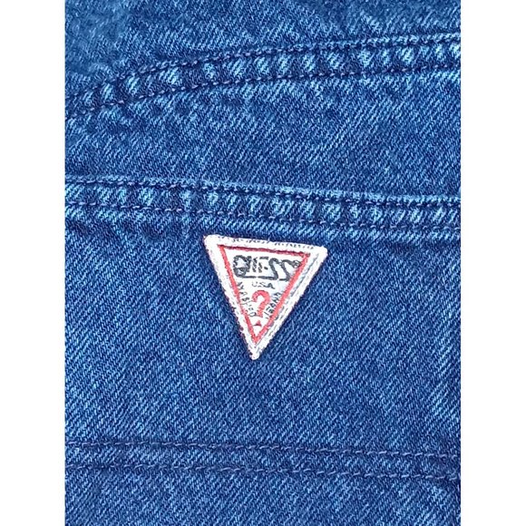 Vintage Guess Jean Shorts Womens Size 27 24 Blue Indigo Denim Georges Marciano D - Picture 2 of 7